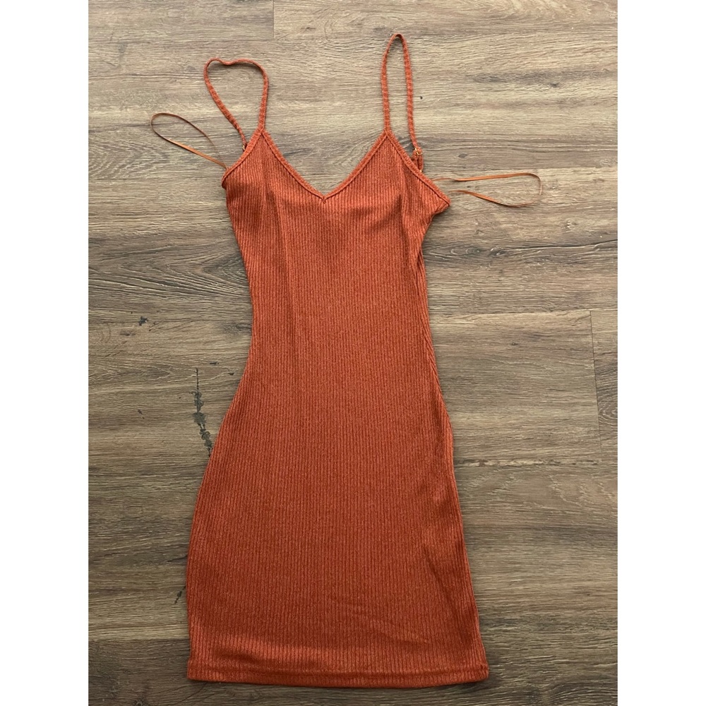 Orange shimmer dress